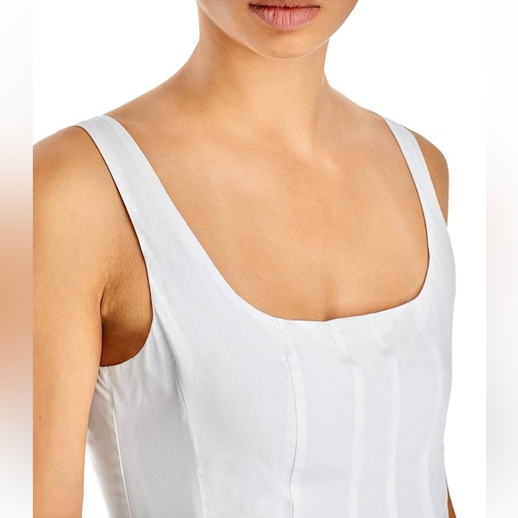 πΊπHPππΊ NWT Staud Wells Mini Dress White - Picture 10 of 16